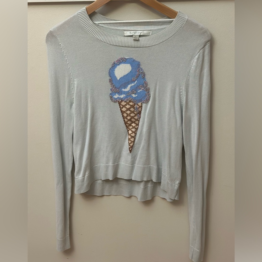 Lauren Conrad Ice Cream Embellished Sweater
